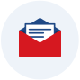 A billing statement in a red envelope.