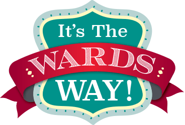 Colorful badge design featuring the text "It's The WARDS WAY!" with decorative elements and a ribbon banner.