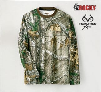 Realtree by Rocky men’s green camouflage long sleeve t-shirt.